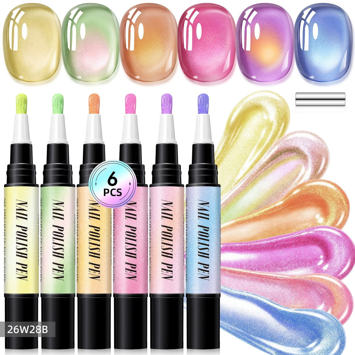 π
6PCS One-Step Gel Nail Art Pen Set β Salon Beauty at Home