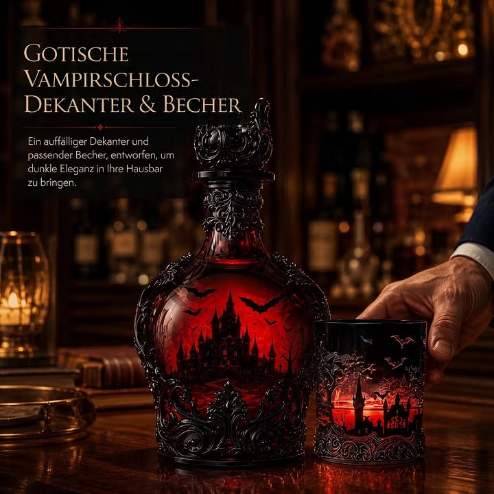 π¦ Gotische Vampirschloss-Whiskykaraffe & Whiskyglas