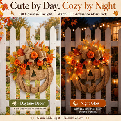 Wooden Pumpkin Halloween Door Sign/Hanging Decoration