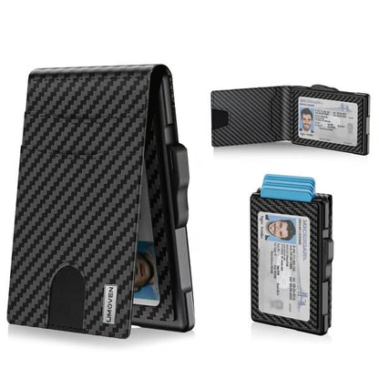 🔥LAST DAY SALE 49% OFF-🔥Minimalist Pop-Up Wallet for Men – RFID Blocking Aluminum Card Holder with ID Window & Leather Front Pocket