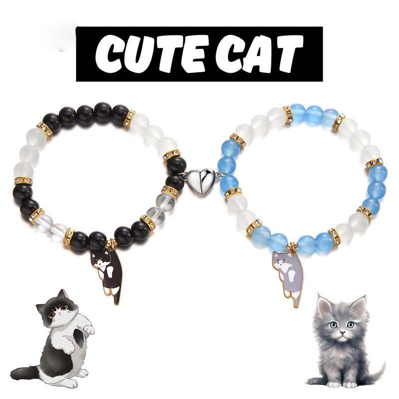Cat Couple Matching Magnetic Bracelets