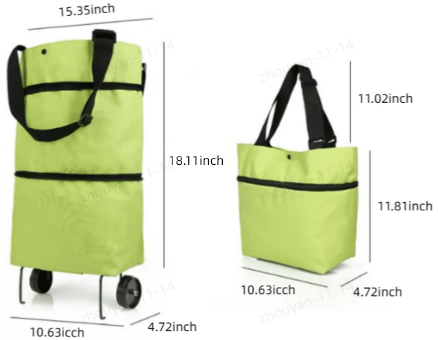 🛍️✨ 🔥LIMITED-TIME SALE🔥 3-in-1 Convertible Rolling Shopping Tote 🛍️🛞 Hidden Wheels, Expandable Zip & 44LB Capacity