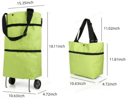 🛍️✨ 🔥LIMITED-TIME SALE🔥 3-in-1 Convertible Rolling Shopping Tote 🛍️🛞 Hidden Wheels, Expandable Zip & 44LB Capacity