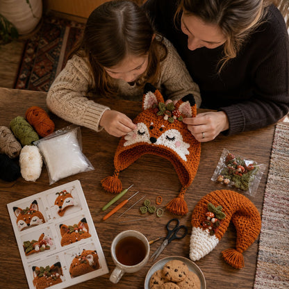 🐉✨ Fantasy Hood Hat DIY Crochet Kit | Premium Soft Yarn Materials with Step-by-Step Guide DIY Handmade Wearable Character Hood 🧶🎭