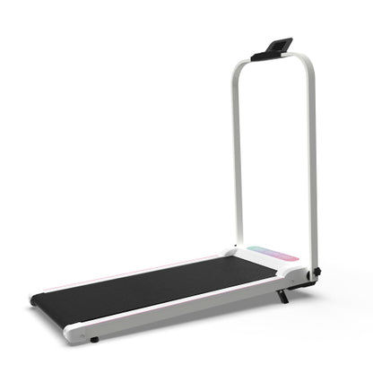 Foldable Treadmill with Handle Bar & Incline, 2 in 1 Upgrade Portable Under Desk Walking Pad and Vibration Pad with Remote Control for Home Office Small Spaces