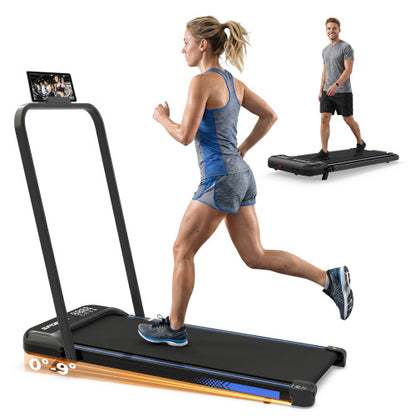 3 in 1 Under Desk Treadmill with Incline,Foldable Treadmills for Home, Walking Pad with Handle Bar for Walking and Jogging, with Remote Control & LED Display