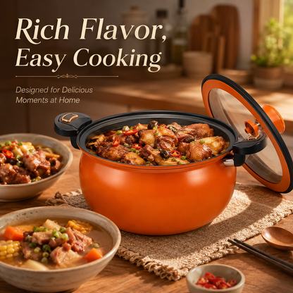 🔥Large Capacity Micro-Pressure Enamel Soup Pot