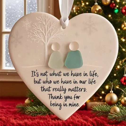 ⏳LAST DAY SALE 70% OFF!⏰Heart-Shaped Sea Glass Friendship Decor🌊✨ Shaped by Nature & Crafted by Hand💝