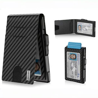 🔥LAST DAY SALE 49% OFF-🔥Minimalist Pop-Up Wallet for Men – RFID Blocking Aluminum Card Holder with ID Window & Leather Front Pocket