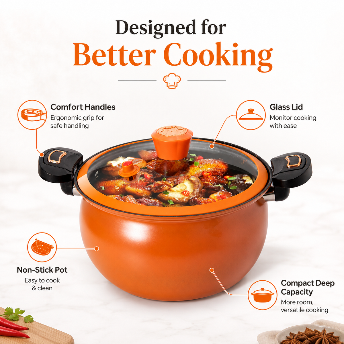 🔥Large Capacity Micro-Pressure Enamel Soup Pot