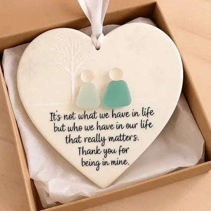 ⏳LAST DAY SALE 70% OFF!⏰Heart-Shaped Sea Glass Friendship Decor🌊✨ Shaped by Nature & Crafted by Hand💝