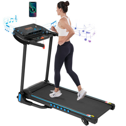 Incline Treadmill for Running & Walking, 3.0 HP Treadmills For Home 350 lbs Weight Capacity Hydraulic System Auto-Folding Treadmill with Type C & USB Charge For Android, 10MPH, Bluetooth Speaker