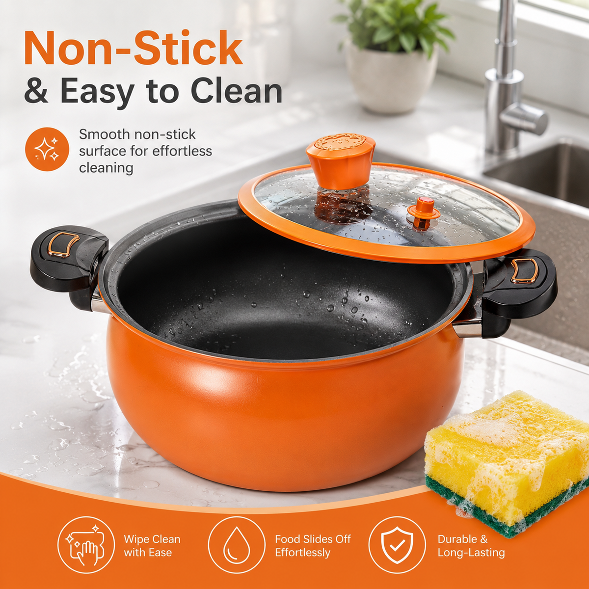 🔥Large Capacity Micro-Pressure Enamel Soup Pot