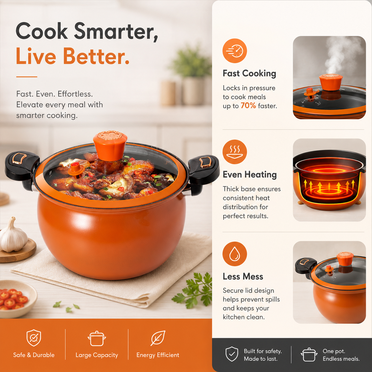 🔥Large Capacity Micro-Pressure Enamel Soup Pot
