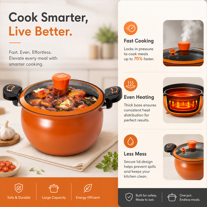 🔥Large Capacity Micro-Pressure Enamel Soup Pot