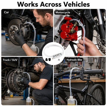 🛠️ One-Way Brake Bleeder Hose Kit -🚗Restore stronger braking performance — no repair shop