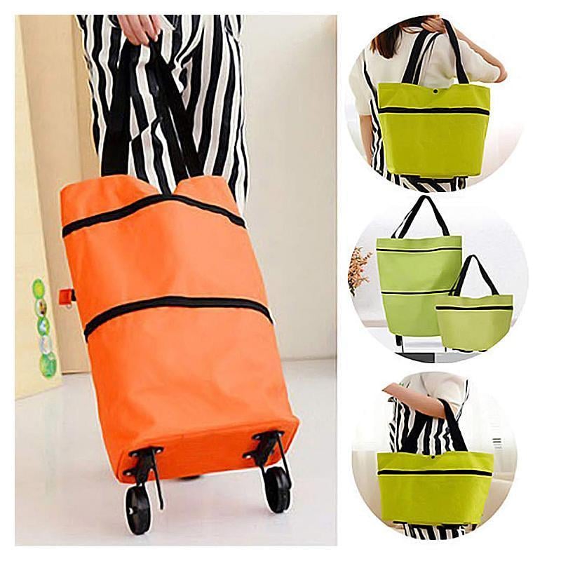 🛍️✨ 🔥LIMITED-TIME SALE🔥 3-in-1 Convertible Rolling Shopping Tote 🛍️🛞 Hidden Wheels, Expandable Zip & 44LB Capacity