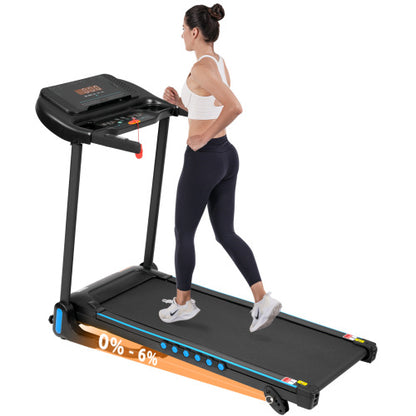 Incline Treadmill for Running & Walking, 3.0 HP Treadmills For Home 350 lbs Weight Capacity Hydraulic System Auto-Folding Treadmill with Type C & USB Charge For Android, 10MPH, Bluetooth Speaker