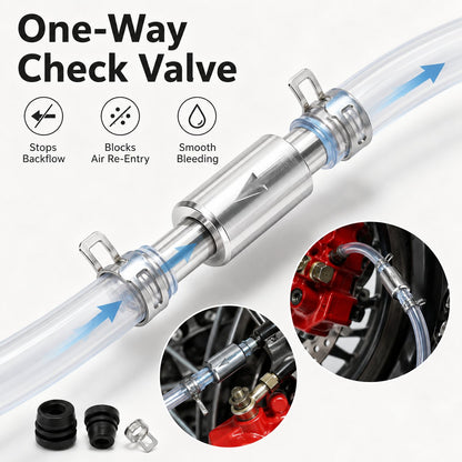 🛠️ One-Way Brake Bleeder Hose Kit -🚗Restore stronger braking performance — no repair shop