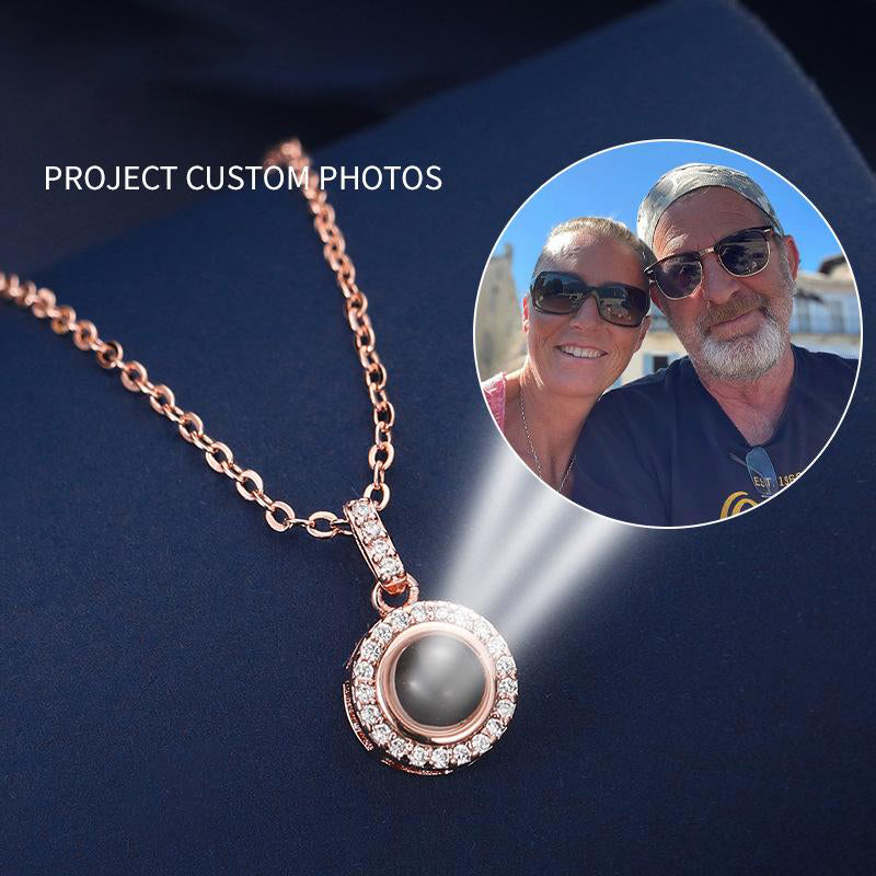 Personalized Circular Disc Photo Necklace