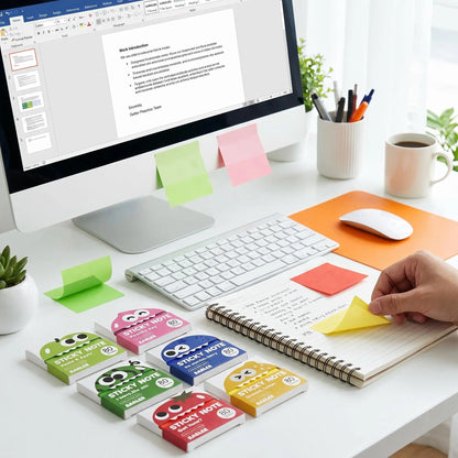 Transparent Pull-Out Sticky Notes (12 Boxes, 960 Sheets Total) - Office & School Supplies, Strong Adhesion, No Residue, 50 Reuses Per Sheet, Suitable for Office Work, Study