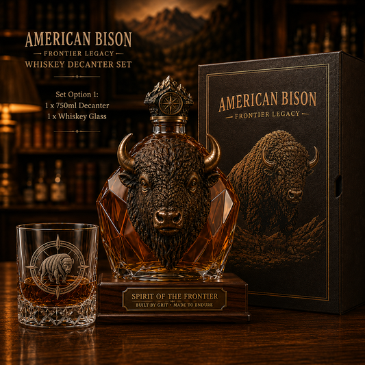 American Bison Frontier Legacy Whiskey Decanter Set🎁