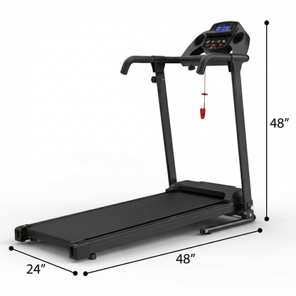 Folding Walking Pad for Fitness, Foldable Treadmill for Home, 2.5HP Portable Treadmill with Handles, 300 lbs Capacity, APP Control & LED Display