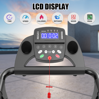 Folding Walking Pad for Fitness, Foldable Treadmill for Home, 2.5HP Portable Treadmill with Handles, 300 lbs Capacity, APP Control & LED Display
