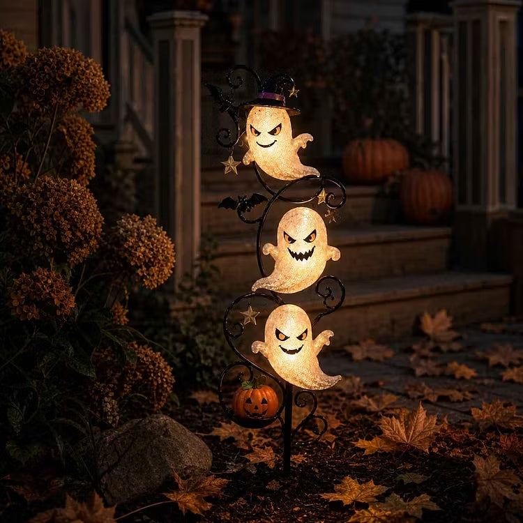 👻 Solar Halloween Ghost Garden Stake