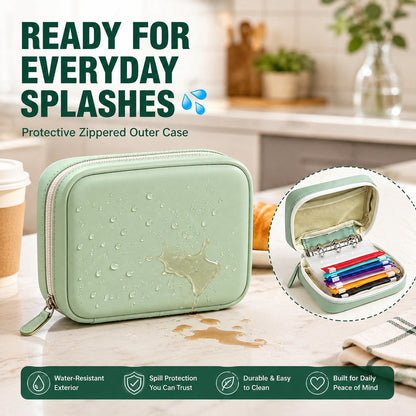 🔥LAST DAY SALE 49% OFF-✨2‑Week Pill Organizer Binder Case | 14 Reusable Color‑Coded Pill Pouch💊 Travel Waterproof Medication Storage Bag for Vitamins Supplements