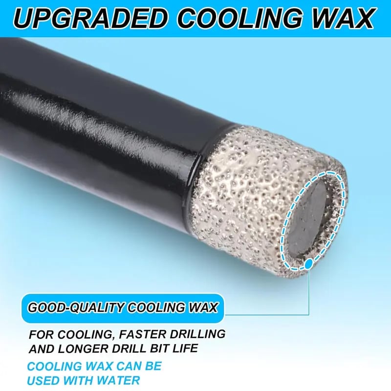 🔥Dry Diamond Drill Bit Set 🛠 Hex Shank Brazed Hole Saw for Tile, Glass & Granite