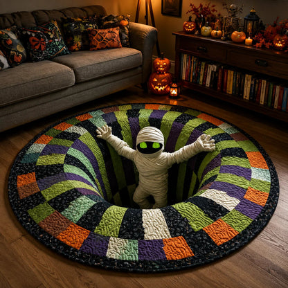 ⭐2026 USA Sale: Up to 50% OFF -3D Skeleton Vortex Quilted Round Halloween Rug