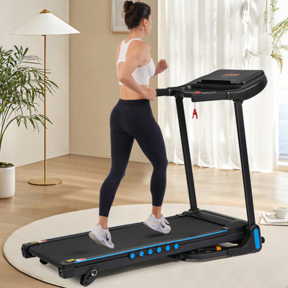 Incline Treadmill for Running & Walking, 3.0 HP Treadmills For Home 350 lbs Weight Capacity Hydraulic System Auto-Folding Treadmill with Type C & USB Charge For Android, 10MPH, Bluetooth Speaker