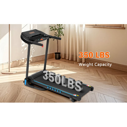 Incline Treadmill for Running & Walking, 3.0 HP Treadmills For Home 350 lbs Weight Capacity Hydraulic System Auto-Folding Treadmill with Type C & USB Charge For Android, 10MPH, Bluetooth Speaker