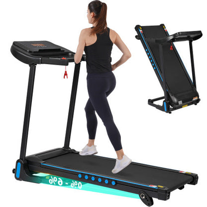 Incline Treadmill for Running & Walking, 3.0 HP Treadmills For Home 350 lbs Weight Capacity Hydraulic System Auto-Folding Treadmill with Type C & USB Charge For Android, 10MPH, Bluetooth Speaker