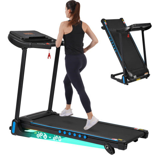 Incline Treadmill for Running & Walking, 3.0 HP Treadmills For Home 350 lbs Weight Capacity Hydraulic System Auto-Folding Treadmill with Type C & USB Charge For Android, 10MPH, Bluetooth Speaker