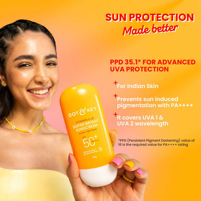 Vitamin C + E Sunscreen SPF 50+ PA++++ With New-Age UV Filters