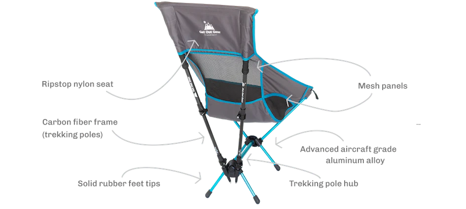 Lightweight High-Back Backpacking Chair
